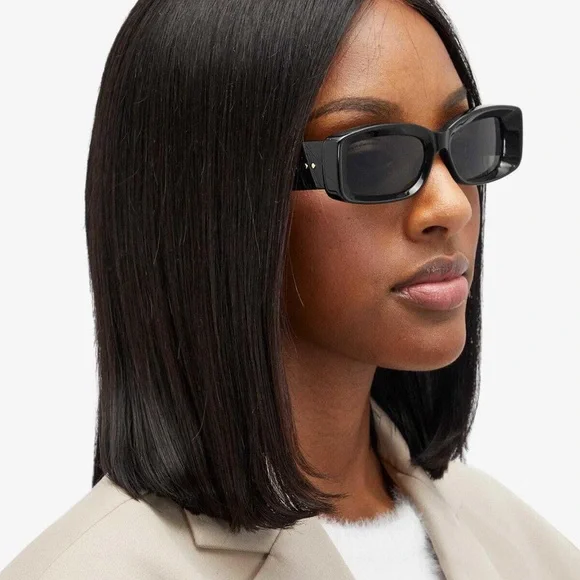 NEW GUCCI GG1528S 001 SQUARE BLACK GREY WOMEN SUNGLASSES GUCCI